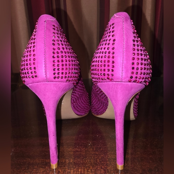 NWT Schutz Lou Crystal Violet Pumps Size 8 - Picture 3 of 6